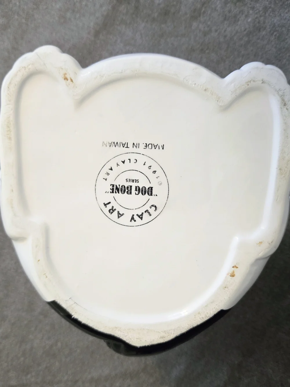 Clay Art Pudgy Dog Cookie Treat Jar Collar Hound Dog Bone Series Kitchen 1991